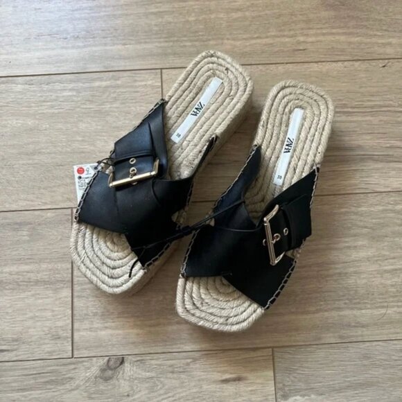 Zara Platform Espadrille Sandals EUR 38 - Picture 1 of 7